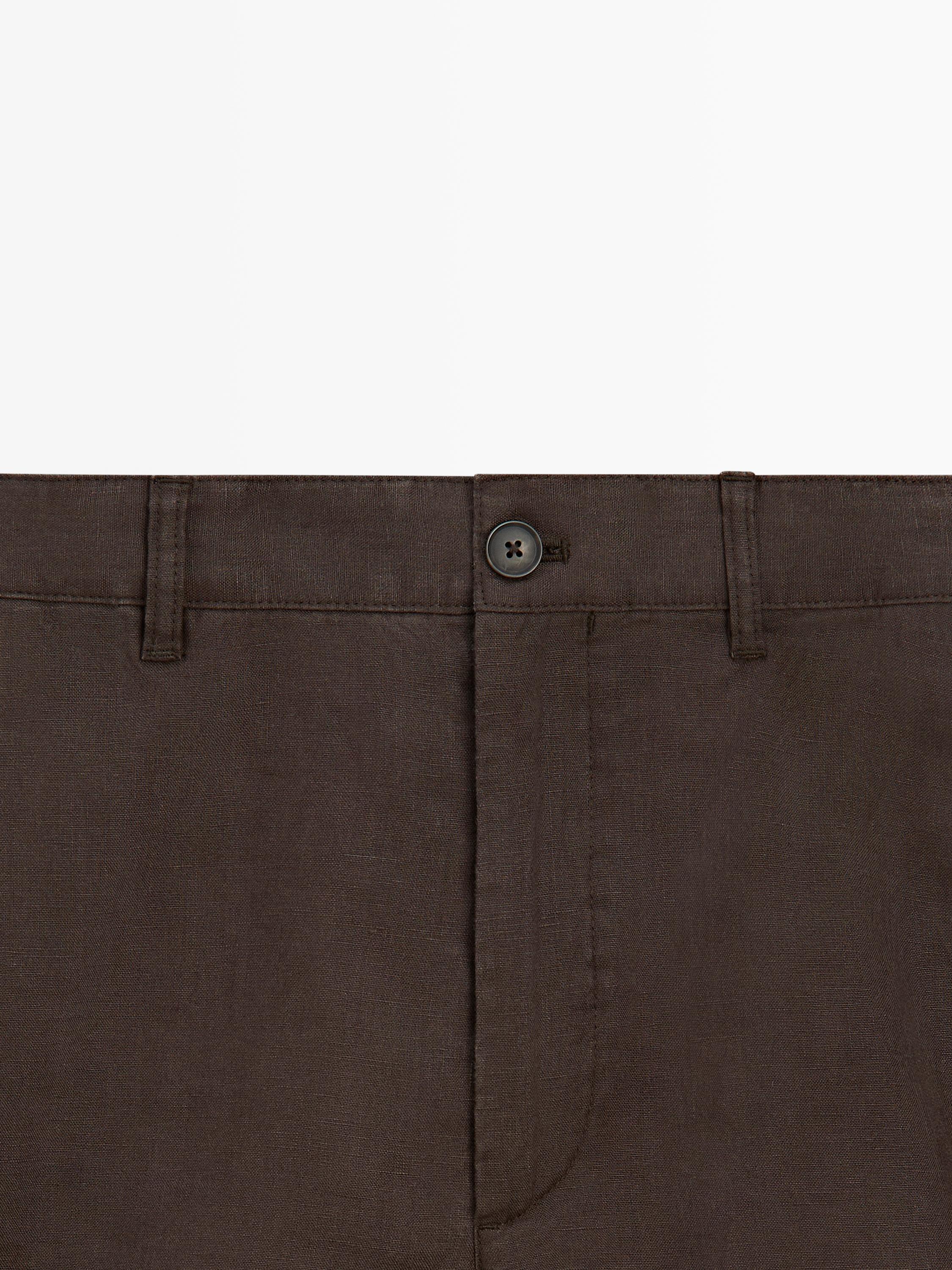 Bermuda longue en lin total look